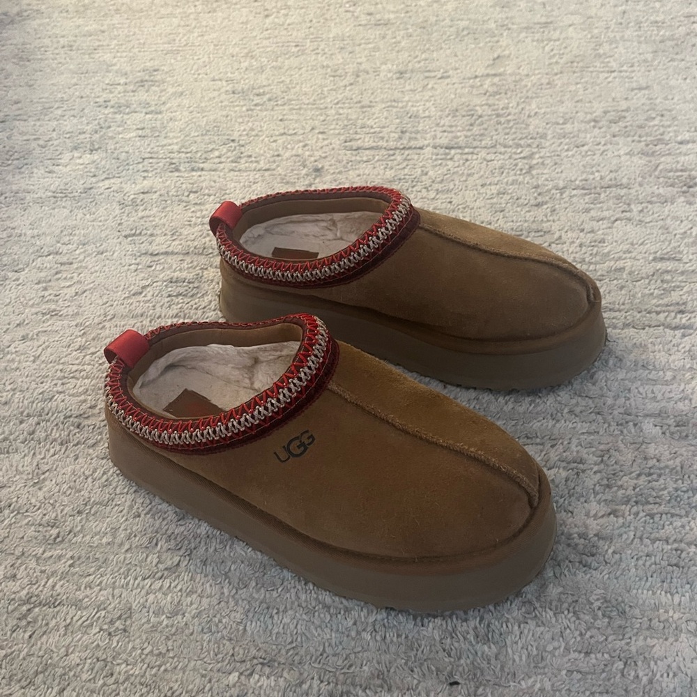 UGG Brown and Red Cozy Slippers